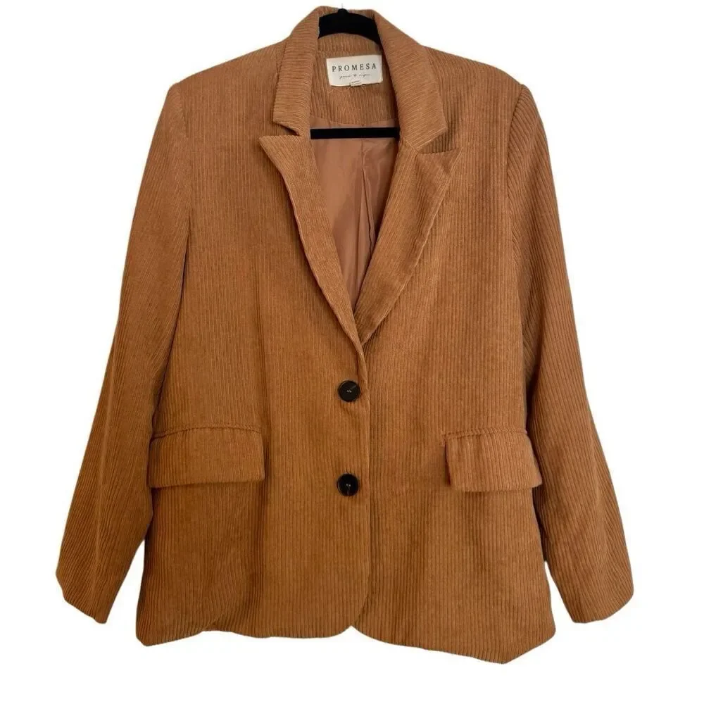 Promesa Brown Corduroy two button blazer size small